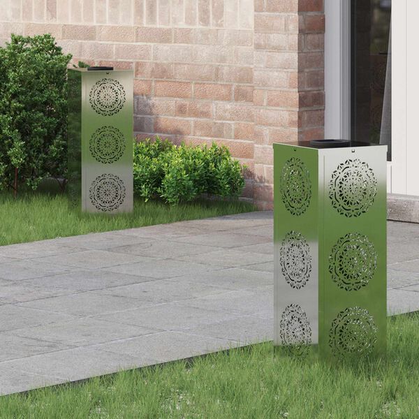 vidaXL Napelemmel műk&ouml;dő LED &ouml;sv&eacute;ny vil&aacute;g&iacute;t&aacute;s 2 pcs Galvaniz&aacute;lt