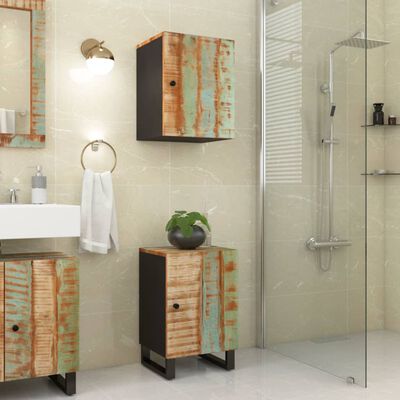 vidaXL tömör újrahasznosított fa fürdőszobaszekrény 38 x 33 x 58 cm