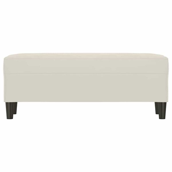 vidaXL krémszínű bársony pad 100 x 35 x 41 cm