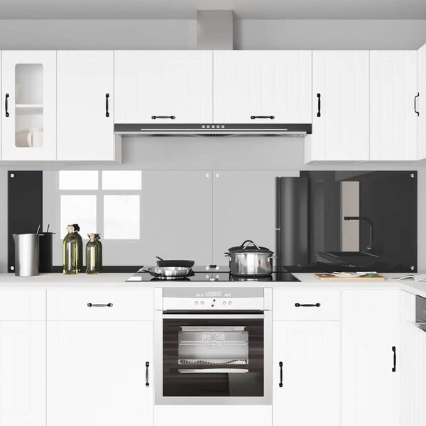 vidaXL Konyhai splashback 2 pcs S&ouml;t&eacute;tsz&uuml;rke 120 x 60 cm edzett &uuml;veg