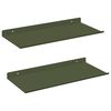 vidaXL Lebegő polc 2 pcs Olajz&ouml;ld 40 x 18 x 2,5 cm Ac&eacute;l