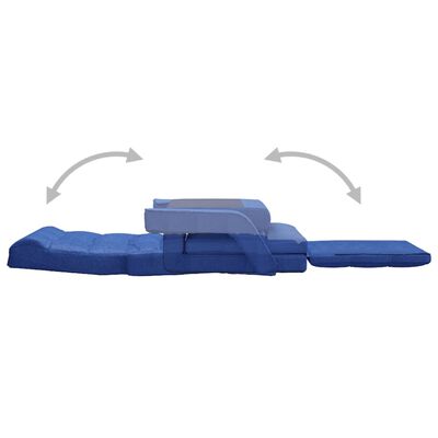 vidaXL kék összecsukható szövet matracszék ágyfunkcióval