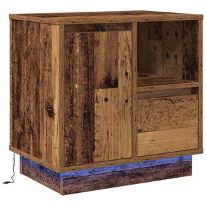 vidaXL &Eacute;jjeliszekr&eacute;ny &Ouml;reg fa 50 x 34,5 x 50 cm Szerelt fa