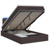vidaXL &Oacute;ri&aacute;si &Aacute;gy Matrac &eacute;s LED vil&aacute;g&iacute;t&aacute;ssal S&ouml;t&eacute;t Barna 120 x 190 cm
