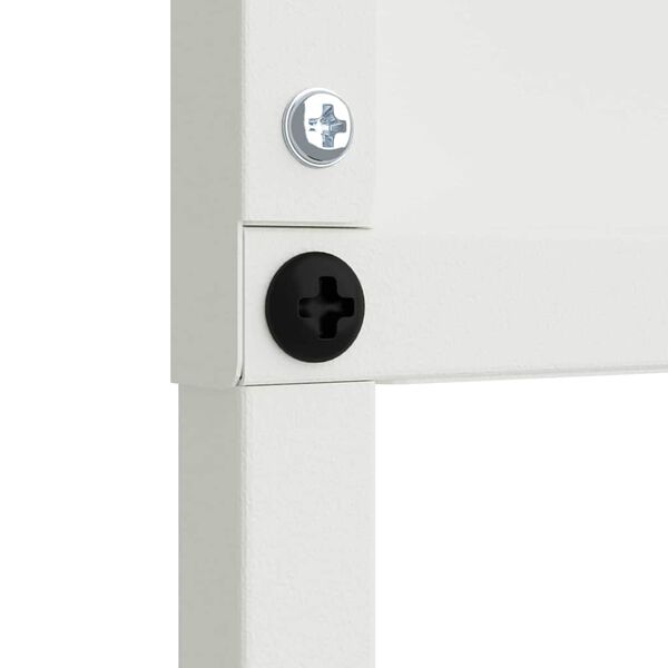 vidaXL Kertv&eacute;dő v&aacute;szon Feh&eacute;r 50 x 140 cm Hidegen hengerelt ac&eacute;l