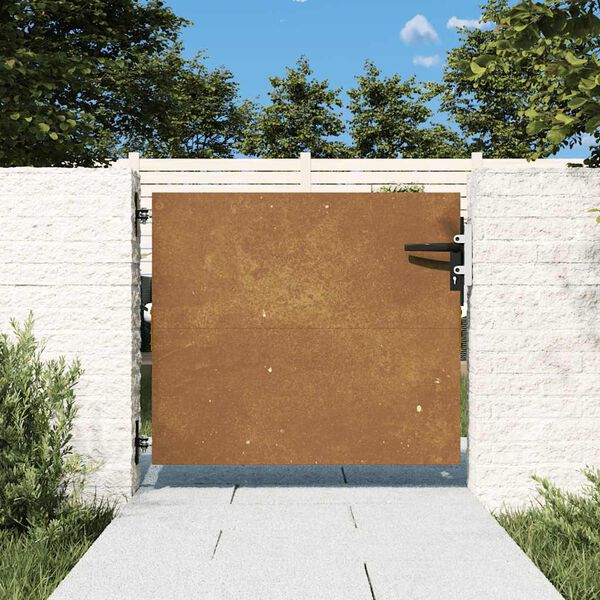 vidaXL corten ac&eacute;l kerti kapu 85 x 125 cm