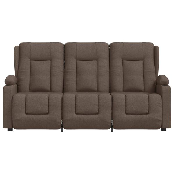 vidaXL 3szem&eacute;lyes t&oacute;psz&iacute;nű sz&ouml;vet d&ouml;nthető massz&aacute;zsfotel poh&aacute;rtart&oacute;val