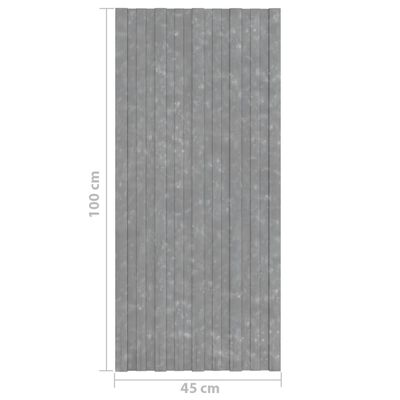 vidaXL 12 db ezüstszínű horganyzott acél tetőpanel 100 x 45 cm