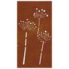 vidaXL vir&aacute;gmint&aacute;s corten ac&eacute;l kerti fald&iacute;sz 105 x 55 cm
