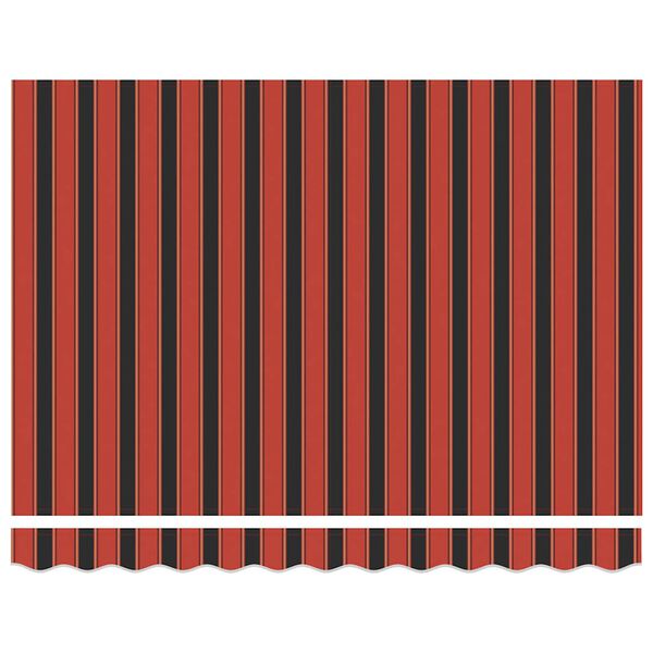 vidaXL Beh&uacute;zhat&oacute; napellenző Narancs &eacute;s Fekete 300 x 250 cm