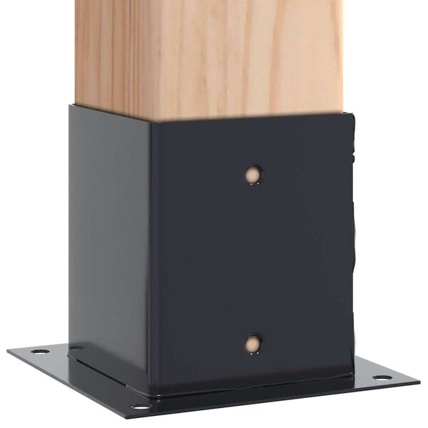 vidaXL 4 db antracit porsz&oacute;rt ac&eacute;l oszlopalapok n&eacute;gyzet alak&uacute;