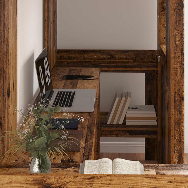 vidaXL Emeletes &aacute;gykeret &iacute;r&oacute;asztallal &Ouml;reg fa 75 x 190 cm Faanyag