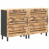 vidaXL T&aacute;rol&oacute; szekr&eacute;nyek 2 db 120 x 33 x 75 cm T&ouml;m&ouml;r Mang&oacute;f&aacute;t Soksz&iacute;nű