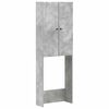 vidaXL WC Szekr&eacute;ny BREDA Betonsz&uuml;rke 66 x 25,5 x 190 cm Szerelt Fa