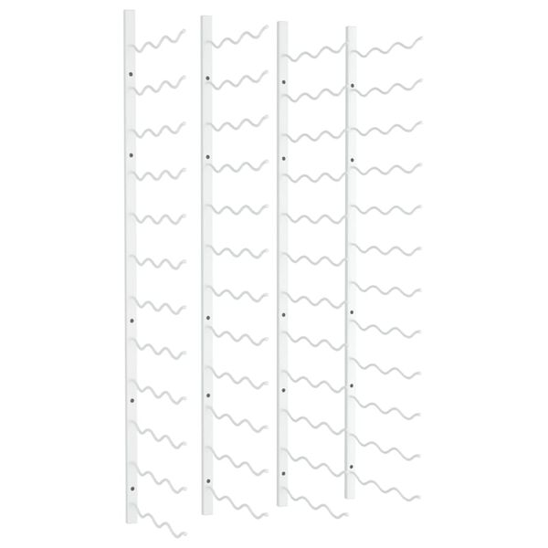 vidaXL 2 db feh&eacute;r vas falra szerelhető bortart&oacute; &aacute;llv&aacute;ny 36 palacknak