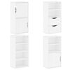 vidaXL 4 db fehér tömörfa fenyőfa oldalsó szekrény ODDA 40x24x79 cm