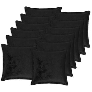 vidaXL Takar&oacute; P&aacute;rna 12 db HOUTEN Fekete 50 x 50 cm Flanell
