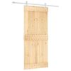 vidaXL Cs&uacute;sz&oacute; ajt&oacute; Term&eacute;szetes &eacute;s Feh&eacute;r 90 x 210 cm Szil&aacute;rd Fenyőfa