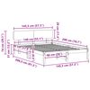 vidaXL Ágykeret fejtámlával Természetes 140 x 200 cm Tömör fenyőfa