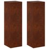 vidaXL N&ouml;v&eacute;ny&aacute;llv&aacute;ny 2 pcs Rozsd&aacute;s 30 x 30 x 100 cm Időj&aacute;r&aacute;s&aacute;ll&oacute; Ac&eacute;l
