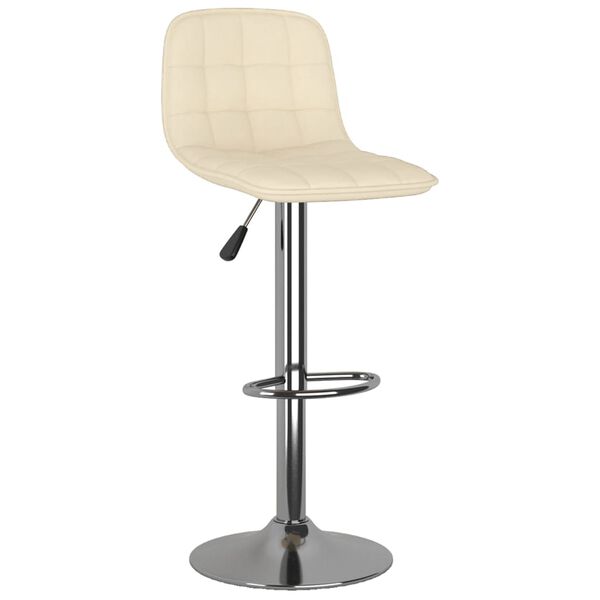 vidaXL 2 db krémszínű szövet bárszék