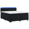 vidaXL Boxspring &aacute;gy matraccal &eacute;s LED-del Fekete 200 x 200 cm B&aacute;rsony