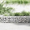 vidaXL horganyzott acél gabion fal fedéllel 600 x 30 x 50 cm