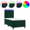 vidaXL s&ouml;t&eacute;tz&ouml;ld b&aacute;rsony rug&oacute;s &eacute;s LED-es &aacute;gy matraccal 80 x 200 cm