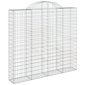 vidaXL &iacute;ves horganyzott vas gabion kos&aacute;r 200x30x180/200 cm