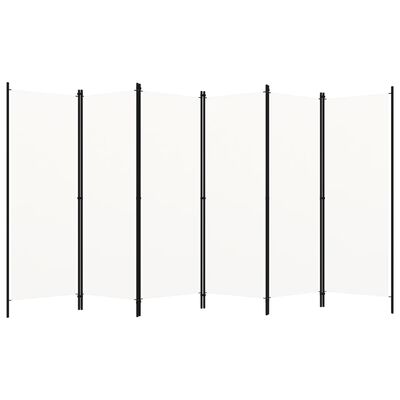vidaXL fehér 6 paneles paraván 300 x 180 cm