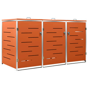 vidaXL ac&eacute;l t&aacute;rol&oacute; h&aacute;rom gur&iacute;that&oacute; szemeteskuk&aacute;hoz 207x77,5x115 cm