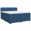 vidaXL Boxspring &aacute;gy matraccal LED szalagokkal K&eacute;k 140 x 200 cm Sz&ouml;vet