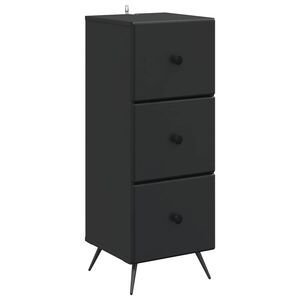 vidaXL Fi&oacute;kos szekr&eacute;ny Fekete 33 x 34,5 x 90 cm Szerelt Fa