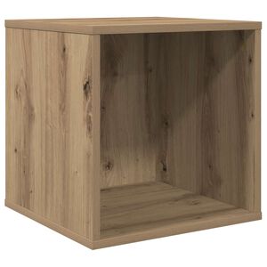 vidaXL Vinyl Album Doboz K&eacute;zműves T&ouml;lgy 37 x 36,5 x 38 cm Szerelt Fa