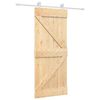 vidaXL Cs&uacute;sz&oacute; ajt&oacute; 85 x 210 cm Szil&aacute;rd Fenyőfa (Nem Kezelt)
