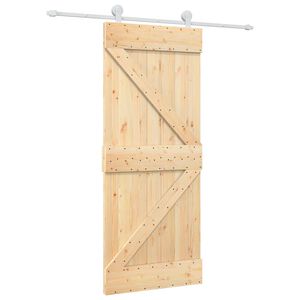 vidaXL Cs&uacute;sz&oacute; ajt&oacute; 85 x 210 cm Szil&aacute;rd Fenyőfa (Nem Kezelt)