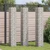 vidaXL 3 db vas gabion magaságyás 30 x 30 x 200 cm