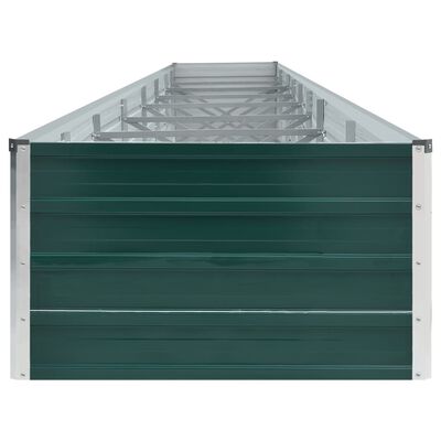 vidaXL zöld horganyzott acél kerti magaságyás 600 x 80 x 45 cm