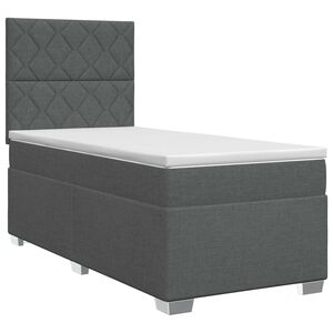 vidaXL Boxspring &aacute;gy matraccal S&ouml;t&eacute;tsz&uuml;rke Egyszem&eacute;lyes Sz&ouml;vet