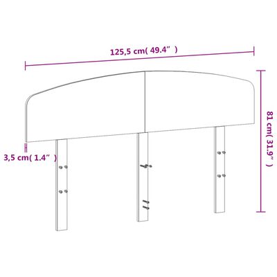 vidaXL viaszbarna tömör fenyőfa fejtámla 120 cm