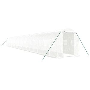 vidaXL feh&eacute;r ac&eacute;lv&aacute;zas melegh&aacute;z 40 m&sup2; 20x2x2 m