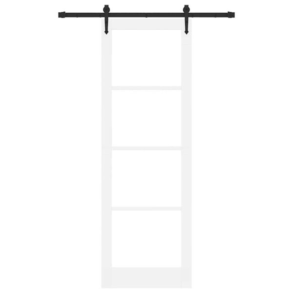 vidaXL Cs&uacute;sz&oacute; ajt&oacute; ORKDAL Feh&eacute;r 78 x 232 cm T&ouml;m&ouml;r fenyőfa &eacute;s &uuml;veg