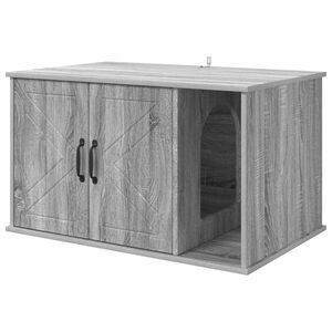 vidaXL Macska H&aacute;z Sz&uuml;rke Sonoma 85 x 55 x 50,5 cm Szerelt Fa
