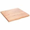 vidaXL vil&aacute;gosbarna kezelt t&ouml;m&ouml;r t&ouml;lgyfa asztallap 60x60x(2-4) cm