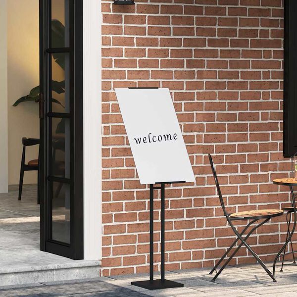 vidaXL Ki&aacute;ll&iacute;t&oacute; &Aacute;llv&aacute;ny 2 pcs Fekete 26,5 x 26,5 x 150 cm Ac&eacute;l