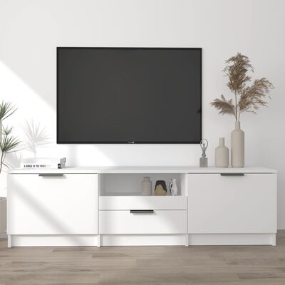 vidaXL fehér szerelt fa TV-szekrény 140 x 35 x 40 cm