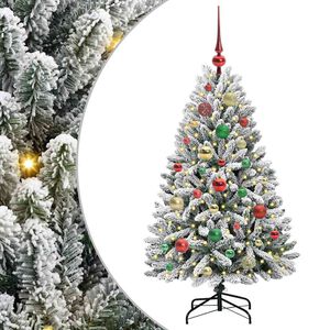 vidaXL Mű kar&aacute;csonyfa 120 cm 150 LED Meleg feh&eacute;r PVC &eacute;s Ac&eacute;l