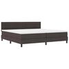 vidaXL Boxrug&oacute;s &aacute;gy LED szalagokkal S&ouml;t&eacute;t Barna 200 x 200 cm sz&ouml;vet