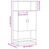 vidaXL Highboard sonoma tölgy 68x35x139 cm gépelt fa és fém