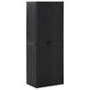 vidaXL fekete PP rattan kerti t&aacute;rol&oacute;szekr&eacute;ny 65 x 45 x 172 cm